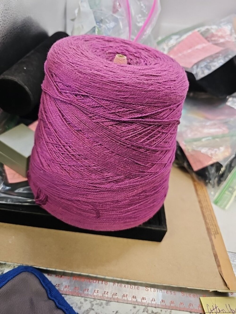 Yarn Cotton On Cone Purple 1 Lb 12 Oz